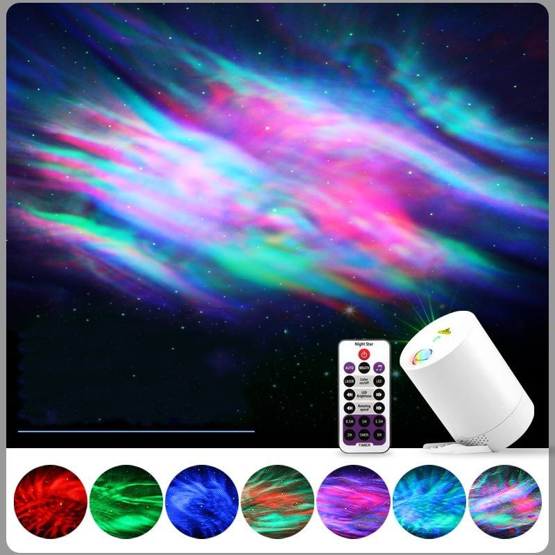 Rainbow Sky Rotating Projection Lamp Remote Control Voice Control