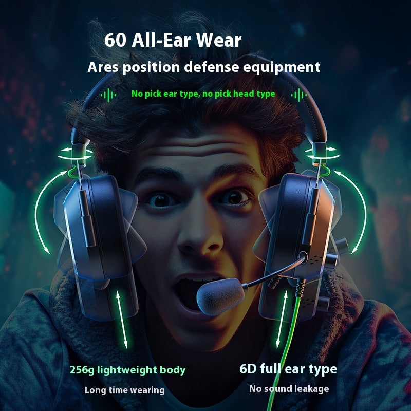 G810 Auditory Discrimination Wired Headset Wire Control Gaming Headset