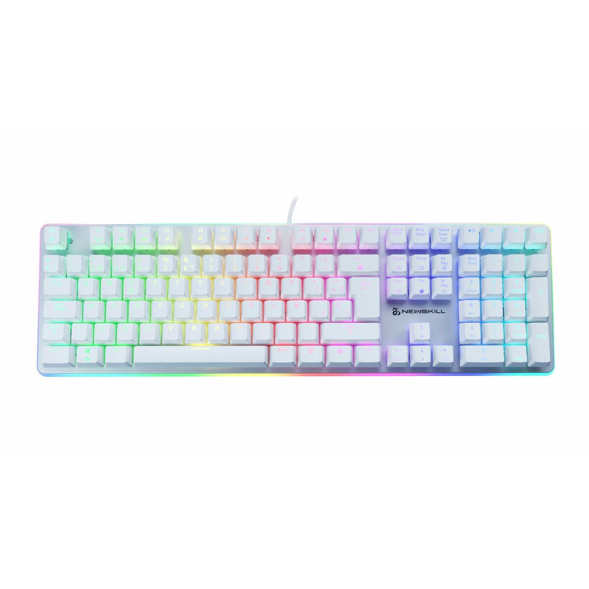 Gaming Keyboard Newskill Suiko Ivory White LED RGB