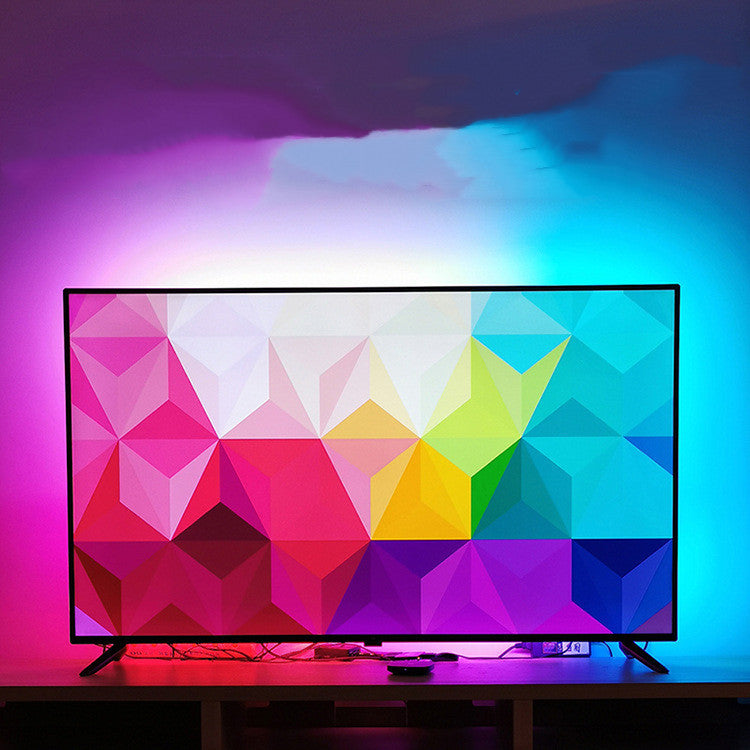 TV-Atmosphäre mit Graffiti Smart Projector Curtain Hintergrundlicht